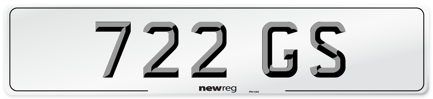722 GS Number Plate from New Reg